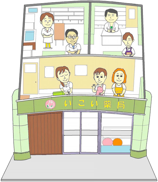いこい薬局 イラスト